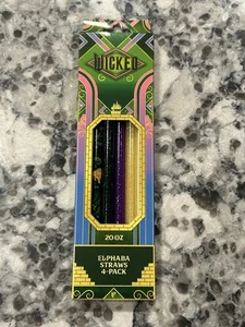 Paquete de 4 pajitas Wicked Elphaba para vaso Stanley The Quencher 20 OZ - NUEVO - Imagen 1 de 4