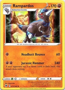 Rampardos Holo Holo Rare Fighting Holo SWSH10: Astral Radiance 077/189 NM - Picture 1 of 2