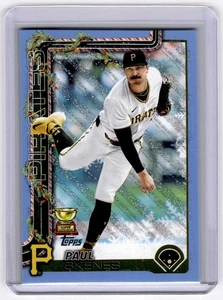 2025 Topps Holiday Light Blue Paul Skenes Pittsburgh Pirates #H70 - Picture 1 of 2