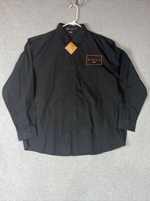 Harriton Long Sleeve Button Down Shirt Geno’s Pub  Size XXL Black Brand New - Image 1 of 4