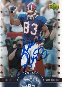 ANDRE REED AUTO'D SIGNED 2005 UPPER DECK NFL LEGENDS CARD #46 BUFFALO BILLS - Picture 1 of 4
