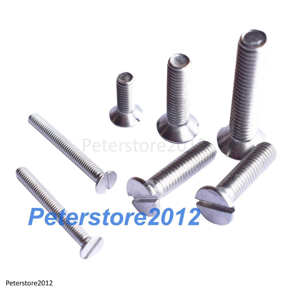 S P Senkschrauben mit Schlitz DIN 963 Edelstahl A2 Senkkopfschrauben M3 M4 M5 M6 M8