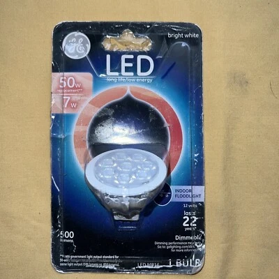 New GE LED MR16 Indoor Bulb 7 Watt 50W 3000K Bright White Dimmable LED7XDMR16/OT - Image 1 of 2