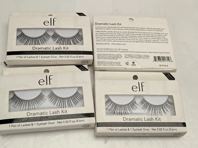 Pack of 4 e.l.f. Dramatic Fake Lash Kit #1714 with Glue Included Set 0.02 fl oz - Image 1 of 4