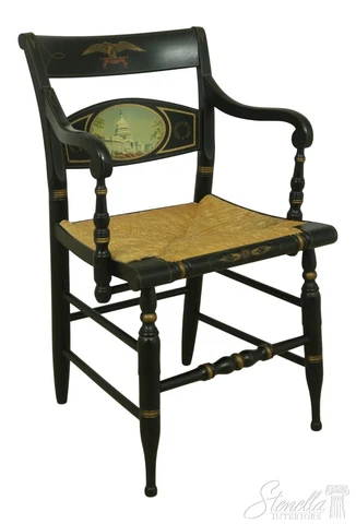 F55914EC: HITCHCOCK US CAPITOL Paint Decorated Armchair Cover