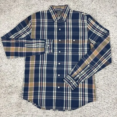 Hawkings McGill Shirt Men Small Plaid Long Sleeve Blue Button Front Collared GUC - Image 1 of 4