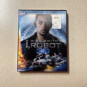 I, Robot (Blu-ray 3D/2D/DVD, 2012, 2-Disc Set) with Lenticular Slipcover Sealed - Picture 1 of 7