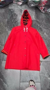 NUEVO CON ETIQUETAS PARA MUJER PENDLETON IMPERMEABLE CAPUCHA RESBALADIZA FORRADA ROJA S M - Imagen 1 de 2