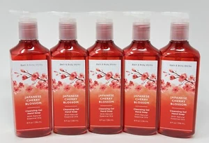 5 BATH & BODY WORKS JAPANESE CHERRY BLOSSOM CLEANSING GEL HAND SOAP WASH 8 OZ - Picture 1 of 6