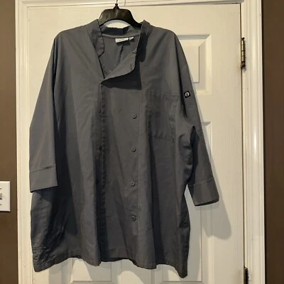 Chaqueta Chef Works 2XL Negra Cocina Uniforme de Trabajo Abrigo Restaurante Foto 1 de 4
