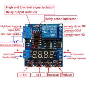 Multifunction Timer Delay Relay Module for timing and counting voltage detection - Picture 1 of 8