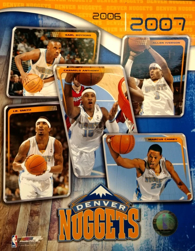 КОМПОЗИТНАЯ ФОТОГРАФИЯ КОМАНДЫ DENVER NUGGETS 2006/2007 8X10 Аллен Айверсон - Изображение 1 из 1