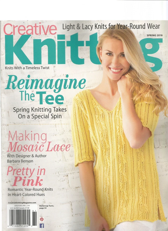 CREATIVE KNITTING MAGAZINE SPRING 2018. KNITS WITH A TIMELESS TWIST - Image 1 of 1