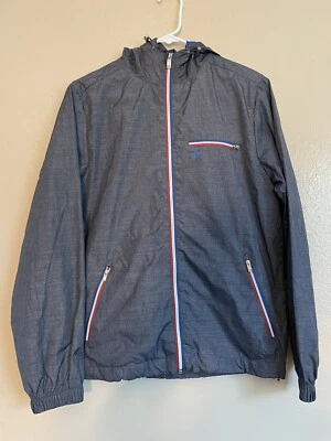 Original Penguin Mens Windbreaker Jacket Full Zip Hooded Lightweight Pockets SM - Image 1 of 4