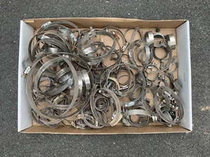 Adjustable Hose Clamps 100+ Lot - Assorted Sizes - Picture 1 of 10