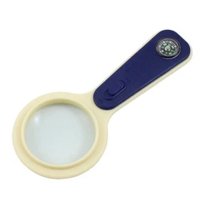 Hand-Held Lighted Reading 5X Magnifying Glass Compass Magnifier LED Microscope - Picture 1 of 4