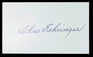 Charlie Chas Gehringer Signed Autographed 3x5 Index Card Detroit Tigers PSA/DNA - Picture 1 of 2