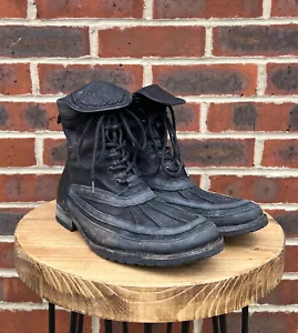 All Saints Mens Leather lace up Military boots UK8 US9 EU42 Snowboots Boot A477 - Picture 1 of 11