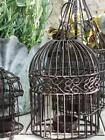 Hanging Wire Bird Cage Tea Light Holder Rust Metal Votive Candle Lantern 11x16cm