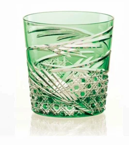KAGAMI Crystal Edo Kiriko Whisky Grees mit Holzbox Hand Made in Japan - Bild 1 von 2