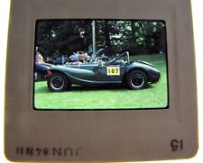 Vintage 1984 Kodachrome Slide Photograph Green Roadster Sports Rally Car Show
