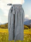 Lange Dirndlschürze Baumwolle blau mit Streifen Dirndl Schürze TS2167