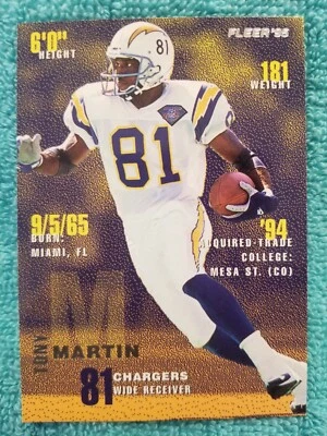 1995 FLEER TONY MARTIN #333 SAN DIEGO CHARGERS - Image 1 of 4