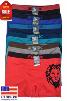 6 Pack Mens Microfiber Boxer Briefs Underwear Compression Stretch Sport Flex 017 - Image 1 of 4