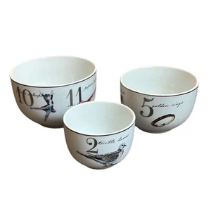 Better Homes & Gardens 12 Days of Christmas 3-Piece Nesting Bowl Set Holiday - Picture 1 of 9