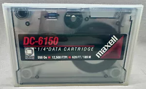 New Cartouche de données vierge MAXELL DC-6150 1/4 DATA CARTRIDGE - Afbeelding 1 van 2