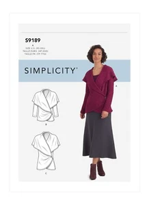 SIMPLICITY 9189 MISSES KNIT WRAP JACKET Sewing Pattern Sizes XS - XXL - Picture 1 of 5