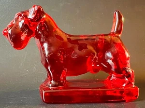 Heisey by Dalzell SCOTTIE Ruby Red SCARCE Glass Figurine - Picture 1 of 7