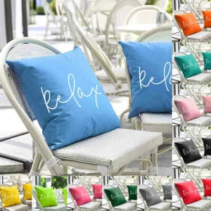 Funda de Cojín Exterior Impermeable EE. UU. Funda de Almohada de Jardín Resistente al Agua Relax - Imagen 1 de 26