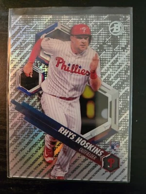2018 Bowman High Tek Pattern 2 Diagonal Lines Rhys Hoskins #RHT-RH Rookie RC - Image 1 of 2