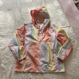 Kid’s Gap Factory Ombré Rainbow Multicolor Anorak Hoodie Pullover Jacket XL EUC - Picture 1 of 3