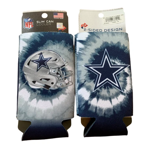 Dallas Cowboys Tye Dye NFL Slim Can Cooler Cover