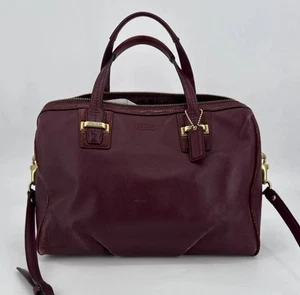 Vintage Coach leather Bordeaux bag - Picture 1 of 7