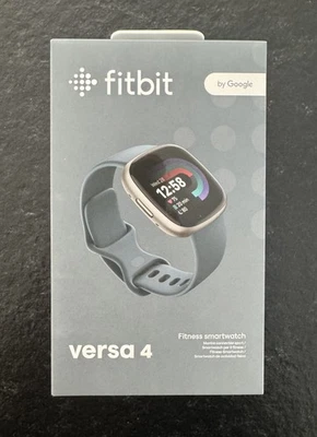 Fitbit Versa 4 Smartwatch Fitness Tracker Waterfall Blue Platinum NEU & OVP - Bild 1 von 2