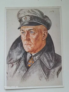postcard  german     panzer grenadiere  wehrmacht  REGIMENT COMANDER WILLRICH - Picture 1 of 2