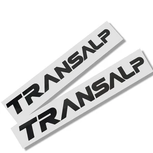 TRANSALP black Motorcycle vinyl graphics stickers decals x 2PCS 200mm - Picture 1 of 1