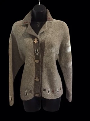 Cárdigan Suéter Woolrich De Colección Talla M Exterior Difuso Acogedor Suave Cabaña Naturaleza Abuela Foto 1 de 4