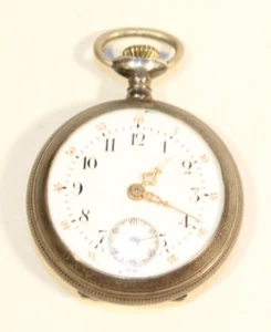 ANTICO OROLOGIO DA TASCA ART NOUVEAU K&L SVIZZERO ARGENTO 800 ROSETTA, 301351, K&L 2 - Foto 1 di 21