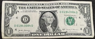 2017 Cleveland $1 Bill August 4th 1943 Birthday/Anniversary Note - Image 1 of 2