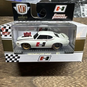 M2 MACHINES 1/64 GROUND POUNDERS HURST 1969 PONTIAC GTO JUDGE WHITE R21 - Picture 1 of 4