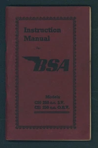 Libro de instrucciones para conductores manuales del propietario BSA 250 C10 C11 (1951) FV36 - Imagen 1 de 15