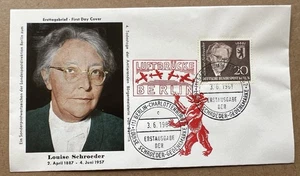 1961 Berlin FDC • Louise Schroeder Airlift Mayor • LUFTBRÜCKE Cachet Germany - Picture 1 of 7