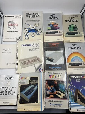 Vintage Lot Of 12 Commodore Computer & 64C Manuals And Guides Collections - Image 1 of 4
