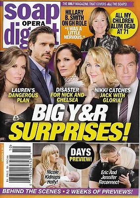 Soap Opera Digest Magazine March 6 2017 Young & the Restless Rebecca Budig - Image 1 of 3