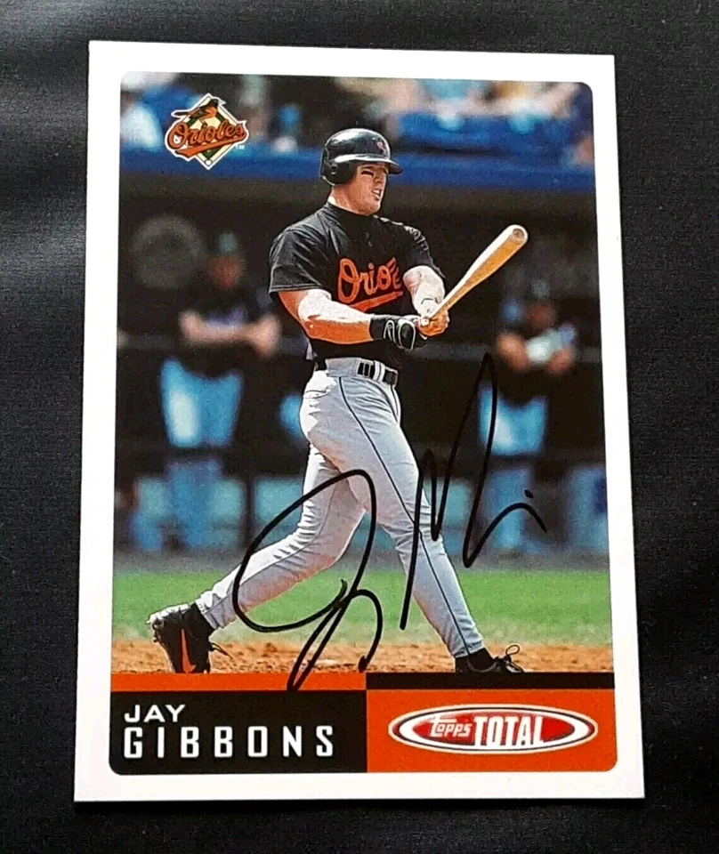 Tarjeta de béisbol 2002 autografiada firmada por Jay Gibbons Baltimore Orioles Slugger Foto 1 de 1