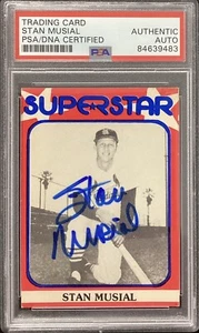 Stan Musial Signed 1982 Superstar Second Series #48 Card HOF Autograph PSA/DNA - Picture 1 of 2
